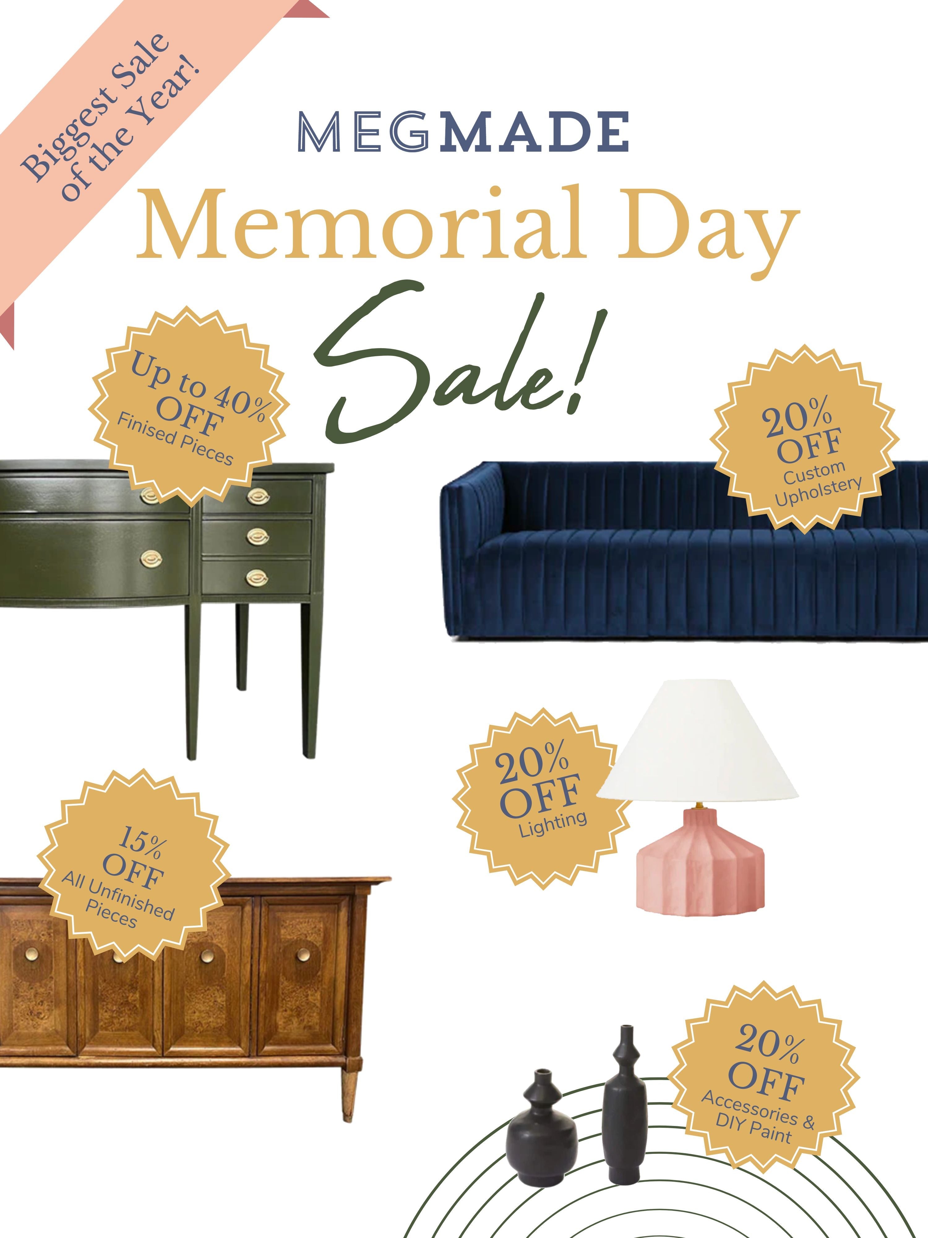 MegMade Memorial Day Sale - Up to 40% Off