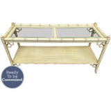 54" Unfinished Vintage Bamboo Style Console #08751