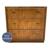 30.25" Unfinished 3 Drawer Drexel Vintage Dresser #08752