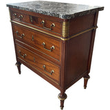 31.5" Unfinished 3 Drawer Vintage Marble Top Dresser #08758