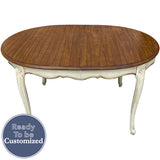 55"-71"-87'' Unfinished Vintage Dining Table Extendable #08775