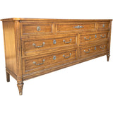71" Unfinished 3 Drawer Henredon Vintage Dresser #08795