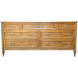 71" Unfinished 3 Drawer Henredon Vintage Dresser #08795