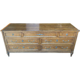 71" Unfinished 3 Drawer Henredon Vintage Dresser #08795