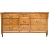 62" Finished 9 Drawer Century Vintage Dresser #08802