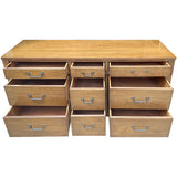 62" Finished 9 Drawer Century Vintage Dresser #08802