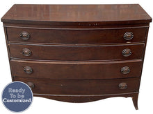 Load image into Gallery viewer, 47&quot; Unfinished 4 Drawer Vintage Dresser #08447
