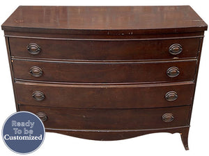 47" Unfinished 4 Drawer Vintage Dresser #08447