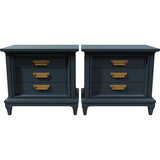 26" Unfinished 3 Drawer Thomasville Vintage Nightstand Set Of 2 #08180
