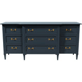 70" Unfinished 9 Drawer Vintage Dresser #08721