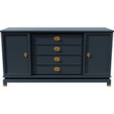 62" Unfinished 4 Drawer 2 Door American Of Martinsville Vintage Buffet #08595