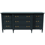 70" Unfinished 9 Drawer Vintage Dresser #08721
