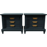 26" Unfinished 3 Drawer Thomasville Vintage Nightstand Set Of 2 #08180