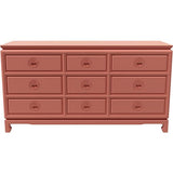 60" Unfinished 9 Drawer Vintage Dresser #08598