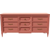 66" Unfinished 9 Drawer American Of Martinsville Vintage Dresser #08723
