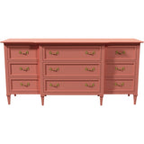 70" Unfinished 9 Drawer Vintage Dresser #08721