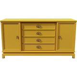 62" Unfinished 4 Drawer 2 Door American Of Martinsville Vintage Buffet #08595