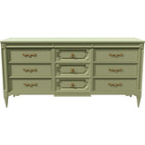 66" Unfinished 9 Drawer American Of Martinsville Vintage Dresser #08723