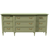 70" Unfinished 9 Drawer Vintage Dresser #08721