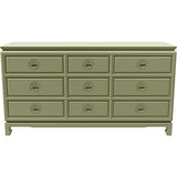 60" Unfinished 9 Drawer Vintage Dresser #08598