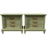 26" Unfinished 3 Drawer Thomasville Vintage Nightstand Set Of 2 #08180