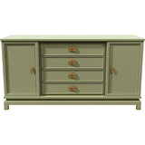 62" Unfinished 4 Drawer 2 Door American Of Martinsville Vintage Buffet #08595