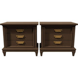 26" Unfinished 3 Drawer Thomasville Vintage Nightstand Set Of 2 #08180