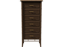 Load image into Gallery viewer, 24&quot; Unfinished 6 Drawer Thomasville Vintage Bamboo Style Tallboy #08314
