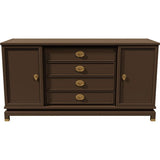 62" Unfinished 4 Drawer 2 Door American Of Martinsville Vintage Buffet #08595