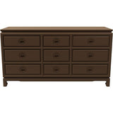 60" Unfinished 9 Drawer Vintage Dresser #08598
