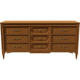 66" Unfinished 9 Drawer American Of Martinsville Vintage Dresser #08723