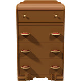 30" Unfinished 4 Drawer Vintage Tallboy #08698