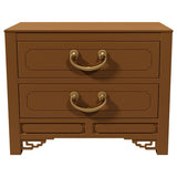 28" Unfinished 2 Drawer Vintage Single Nightstand #07458