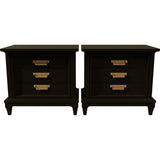 26" Unfinished 3 Drawer Thomasville Vintage Nightstand Set Of 2 #08180