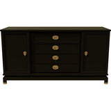 62" Unfinished 4 Drawer 2 Door American Of Martinsville Vintage Buffet #08595