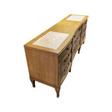 76" Finished Dover Satin 9 Drawer Vintage Dresser #08449 : At Our Munster Location