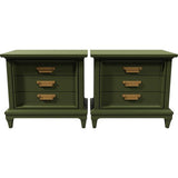 26" Unfinished 3 Drawer Thomasville Vintage Nightstand Set Of 2 #08180