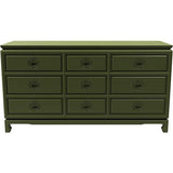 60" Unfinished 9 Drawer Vintage Dresser #08598