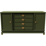 62" Unfinished 4 Drawer 2 Door American Of Martinsville Vintage Buffet #08595