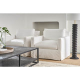 Sylvie Slipcovered Swivel Chair