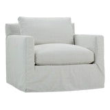 Sylvie Slipcovered Swivel Chair