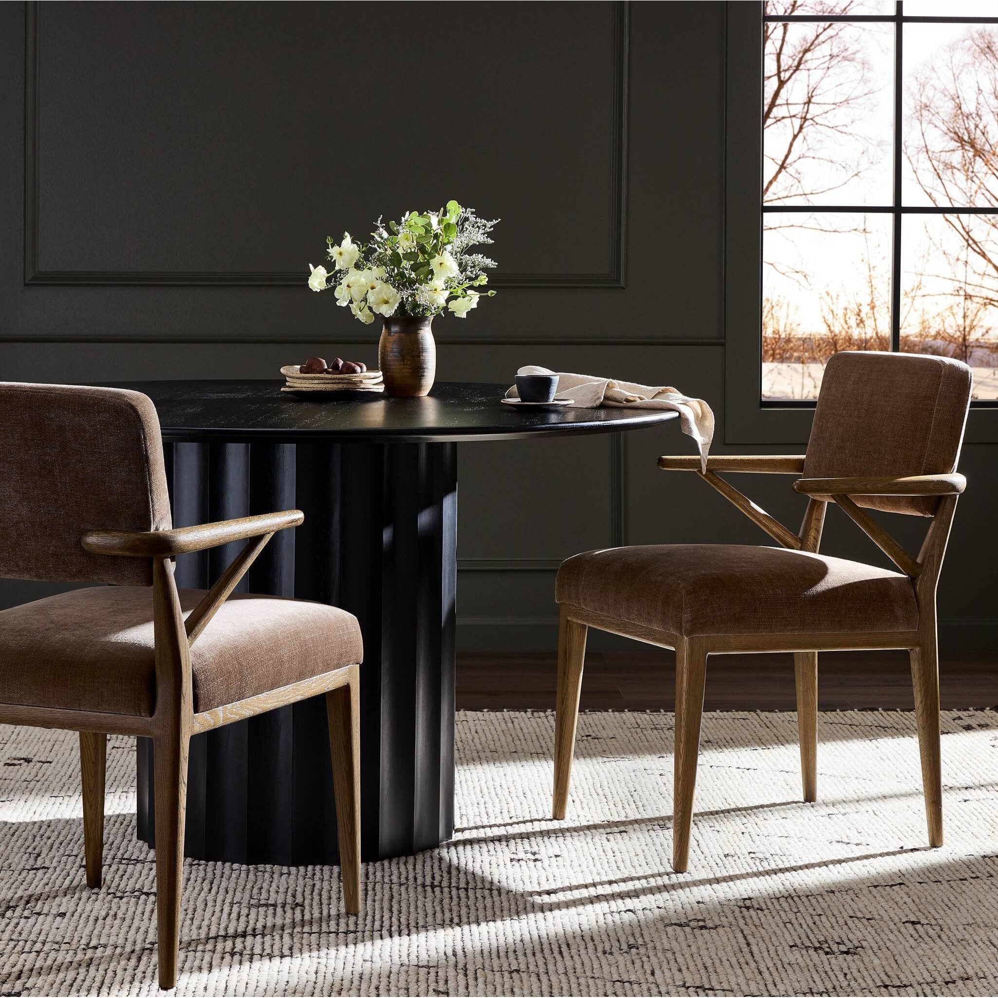 Shop chairs and discover interior design services in the Los Angeles area. MegMade designs has been featured in Architectural Digest for their leopard print tudor home design style. Visit the MegMade store in the Grand Haven - Chicago area.