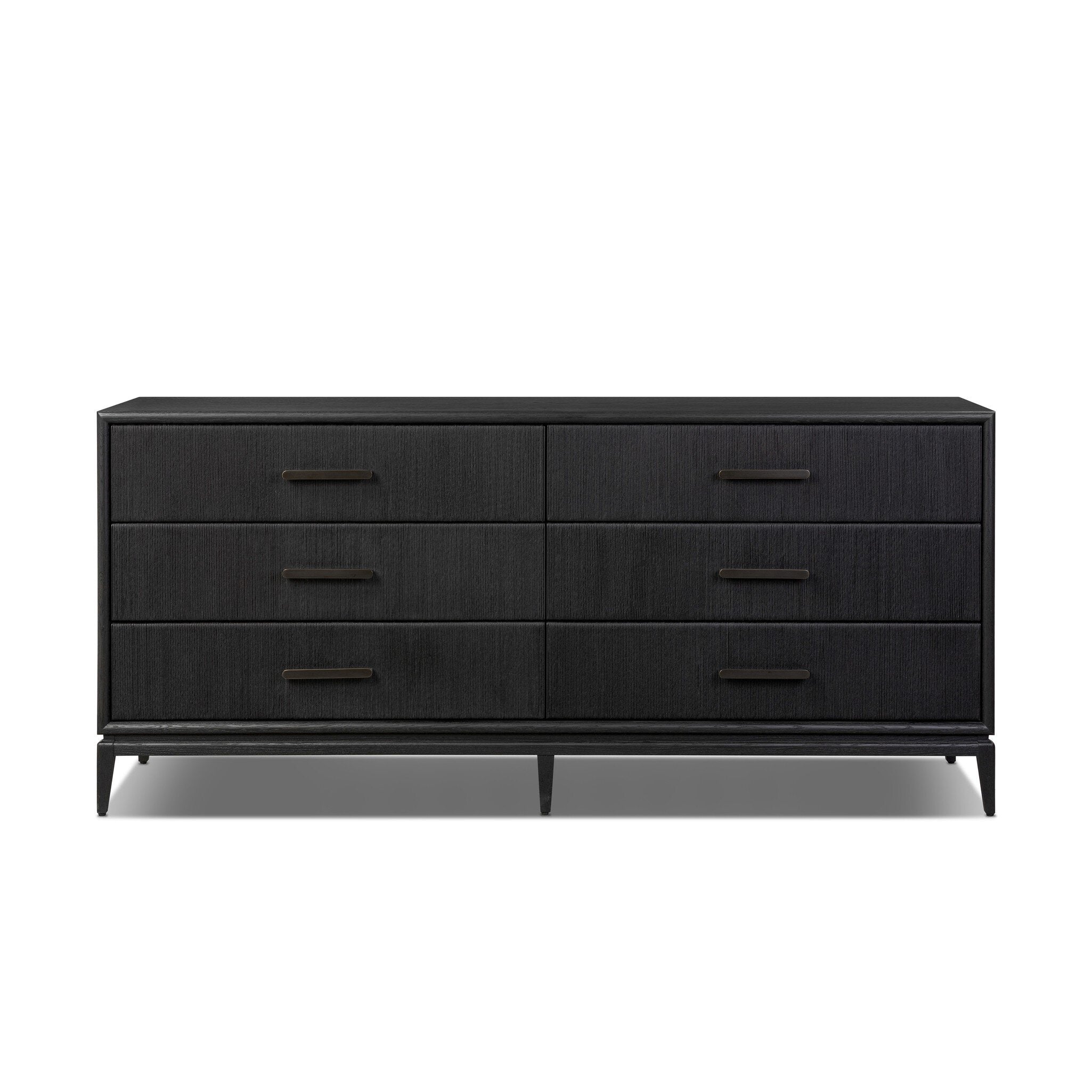 Rosenell 6 Drawer Dresser - Black Paper Cord