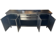 Load image into Gallery viewer, 76&quot; Finished Mate Black 4 Door Vintage Buffet #08412
