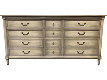Load image into Gallery viewer, 67.75&quot; Unfinished 12 Drawer Vintage Dresser #08381
