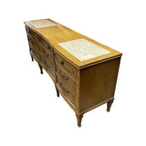 76" Finished Dover Satin 9 Drawer Vintage Dresser #08449 : At Our Munster Location