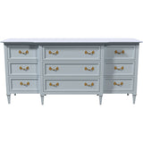 70" Unfinished 9 Drawer Vintage Dresser #08721