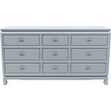 60" Unfinished 9 Drawer Vintage Dresser #08598