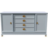 62" Unfinished 4 Drawer 2 Door American Of Martinsville Vintage Buffet #08595