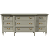 70" Unfinished 9 Drawer Vintage Dresser #08721